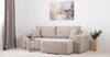 Диван-кровать угловой Оксфорд 710 композиция 1, шенилл Muza 04 светло-бежевый, модульная система, сборка на любую сторону