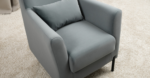 Кресло для отдыха Барселона ТК 673 велюр Diagonal 995 серо-голубой