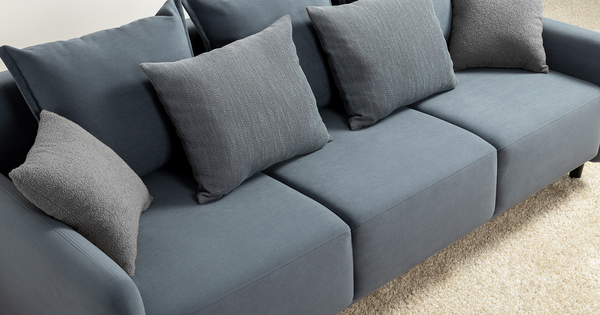 Диван-кровать прямой Дакота ТД 584 велюр Vendetta 24 синий, Riga 1598 z1 col 20 серо-голубой, Romeo 06