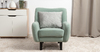 Кресло для отдыха Дакота ТК 585 велюр Vendetta 18 ментоловый, Marcello-5 1327 A1 col 19 ментоловый орнамент