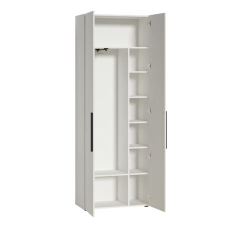 Гостиная Эйр композиция 1 белый PE шагрень, собирается на любую сторону