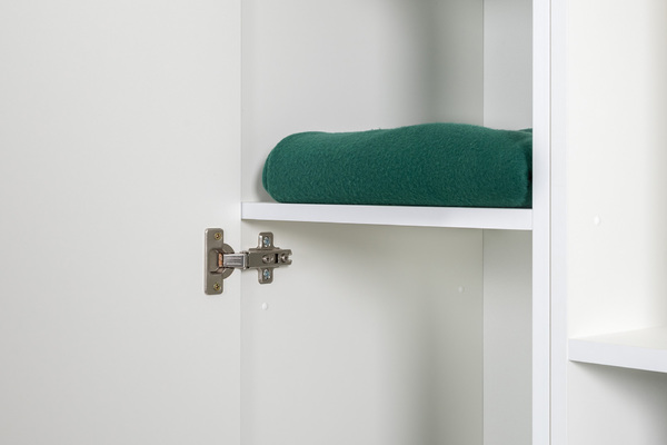 Шкаф-пенал Эйр 16.324.01 белый РЕ шагрень, собирается на любую сторону