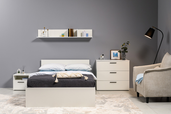 Спальня Эйр композиция 2 белый РЕ шагрень, спальное место 120 х 200