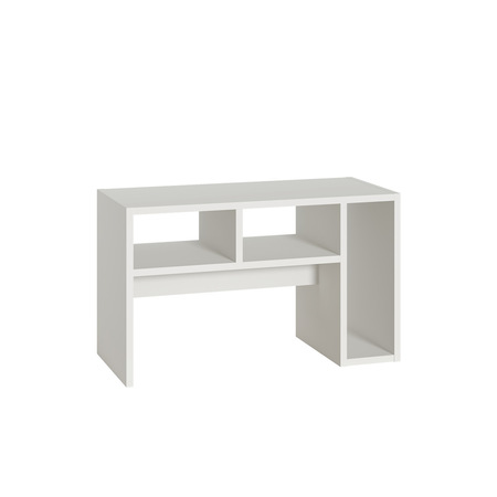 Стол журнальный, подставка Эйр 12.114 белый РЕ шагрень, вертикальная и горизонтальная установка