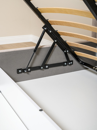 Кровать Марион 140 велюр OCEAN 005 темно-бежевый с ортопедическим основанием и подъемным механизмом (спальное место 140 х 200)