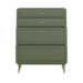 Комод Марион 16.249 дымчатый зеленый K521, олива шагрень AG 1050 ПВХ, белый PE шагрень