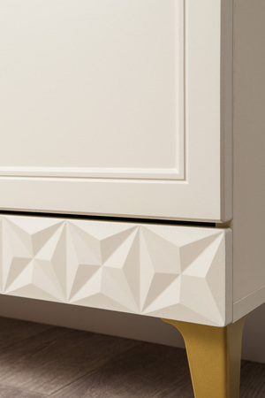 Комод Марион 16.256 Слоновая кость С341 PE, Слоновая кость 6898 ПВХ, Белый PE шагрень