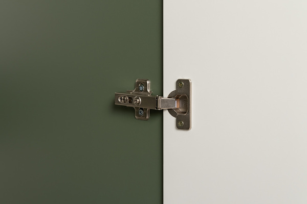 Шкаф двустворчатый Марион 16.340.02 дымчатый зеленый K521, олива шагрень AG 1050 ПВХ