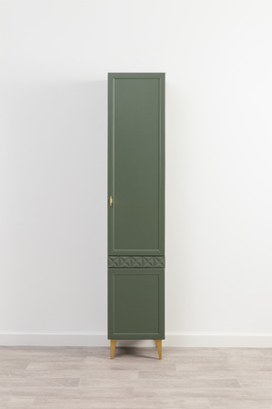 Гостиная Марион композиция 1 дымчатый зеленый K521, олива шагрень AG 1050 ПВХ, белый PE шагрень (собирается на любую сторону)