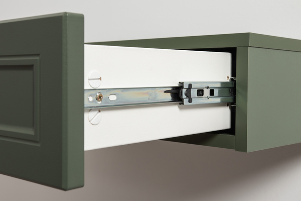 Стол-консоль Марион 12.318 дымчатый зеленый K521, олива шагрень AG 1050 ПВХ