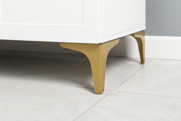 Тумба под ТВ Монтесито 16.66 Белый PE шагрень, белая шагрень 4101 ПВХ