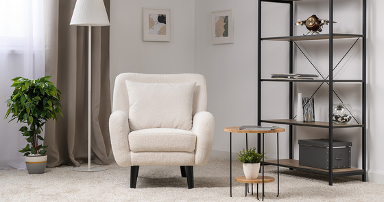 Кресло для отдыха Шон ТК 270 велюр Romeo 02 белый