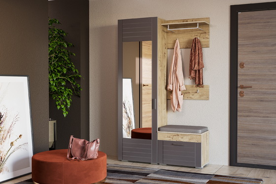 Тумба Ливорно/Livorno НМ 040.63 Х дуб бунратти, софт графит